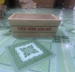 Khay gỗ Chúc Mừng Năm Mới 