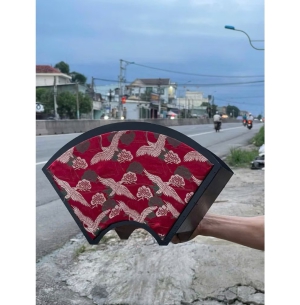 Khay gỗ quạt gấm 